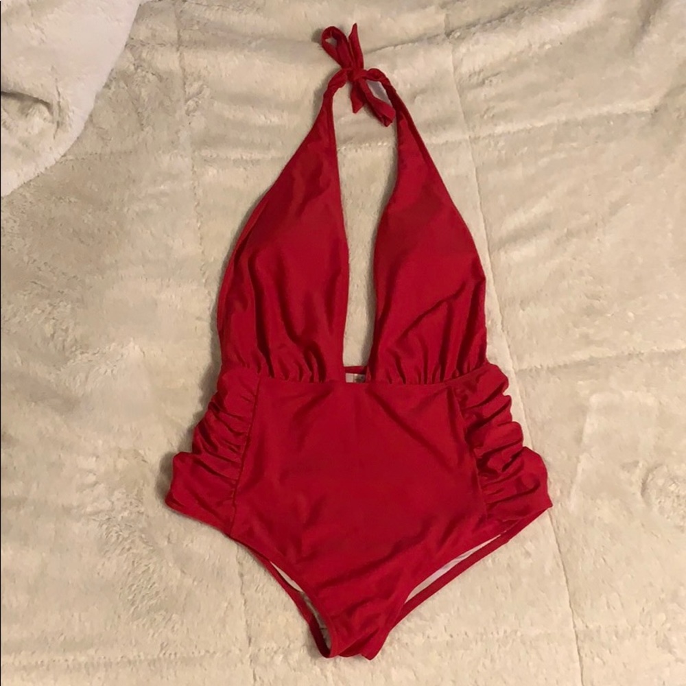 TWO Zeraca one piece swimsuits  black/red